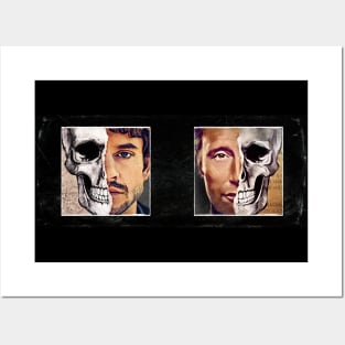 Hannibal Murder Husbands Vintage Skull Mask Duo Posters and Art